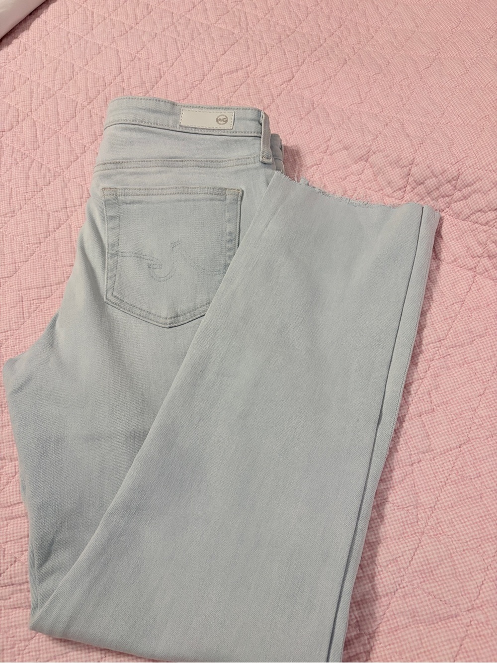 AG Adriano Goldschmied Light Blue Prima Ankle cigarette leg